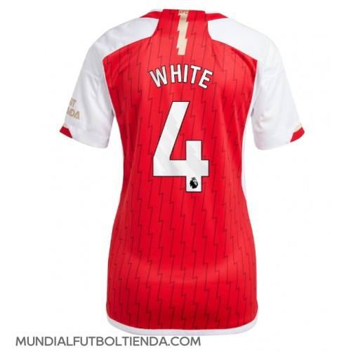 Camiseta Arsenal Benjamin White #4 Primera Equipación Replica 2023-24 para mujer mangas cortas